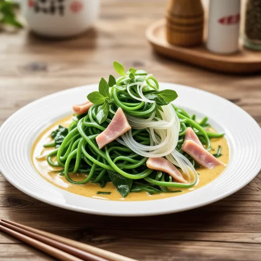 Mizuna and Glass Noodle Curry Mayo Salad