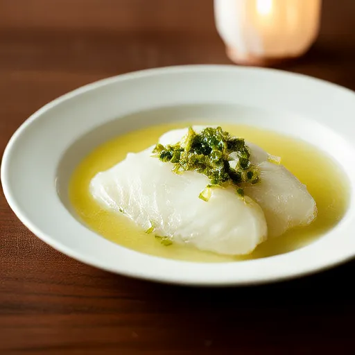 Steamed Cod with Lemon Flavor