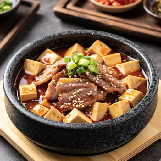 Salted Mapo Tofu with Pork Shabu-shabu