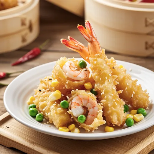Snap Pea and Corn Tempura
