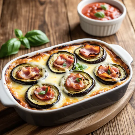 Eggplant Roll Gratin with Cheese Blanket