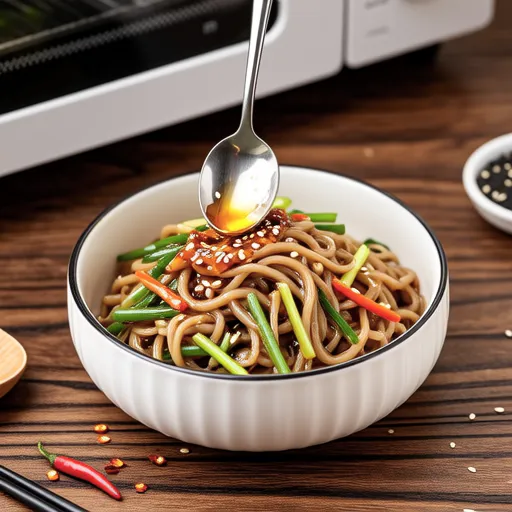 Enoki Mushroom and Kimchi Salad
