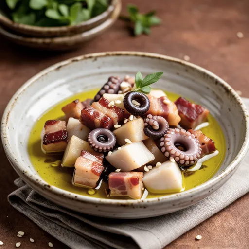Gobō, Bacon, and Octopus Ajillo