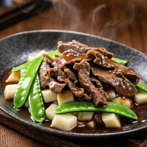 Stir-fried Beef and Snow Peas with Oyster Sauce