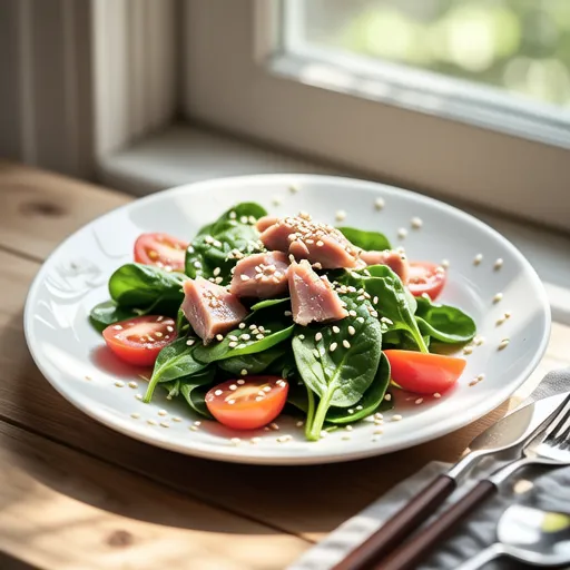 Spinach and Tomato Tuna Salad