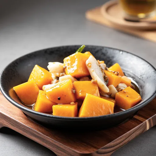 Pumpkin and Cod Roe Butter Stir-fry