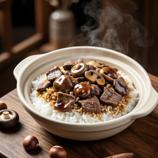 Beef and Sweet Chestnut Rice