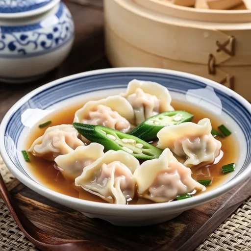 Shrimp and Okra Dumplings