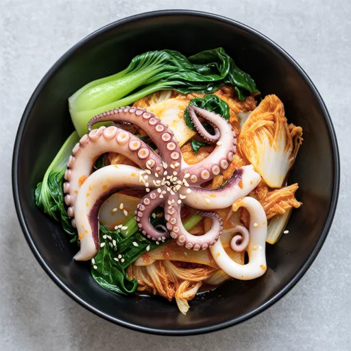 Chingensai and Squid Namul-style