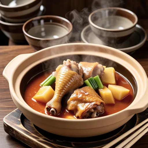 Chicken and Konjac Red Miso Stew