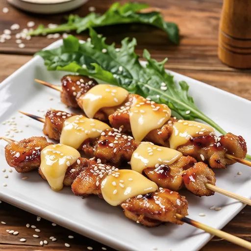 Chicken Tender Cheese and Mentaiko Yakitori