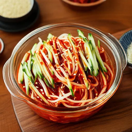 豆芽黃瓜辣味韓式涼拌菜