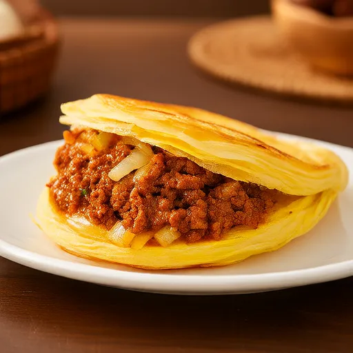 肉末煎蛋卷