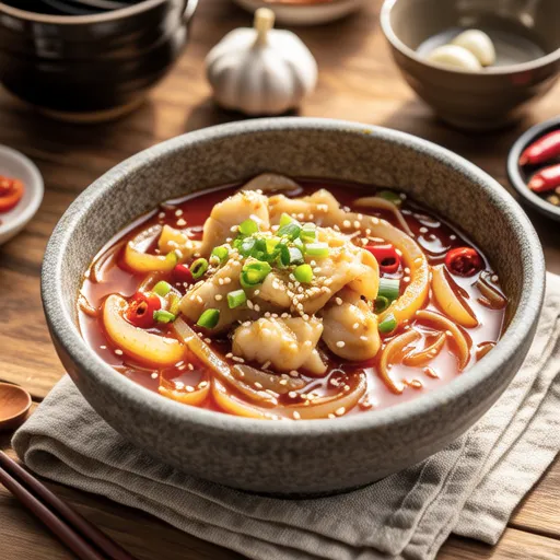 Spicy Fish Cake and Radish Soup