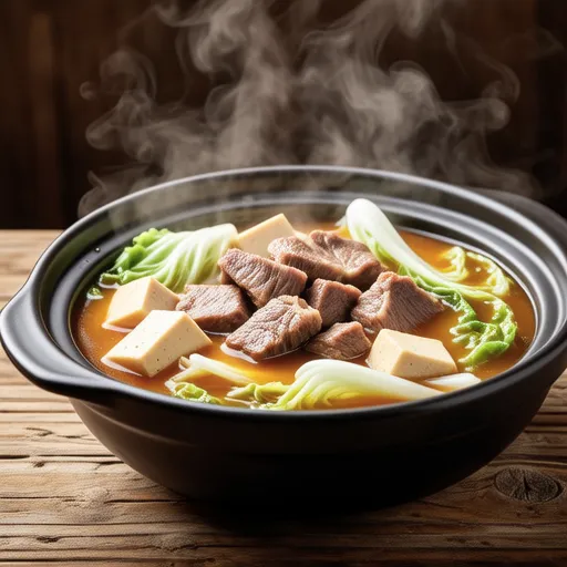 Whole Tofu and Beef Hot Pot
