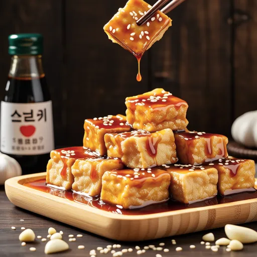 Sweet and Savory Crispy Soft Tofu Gangjeong