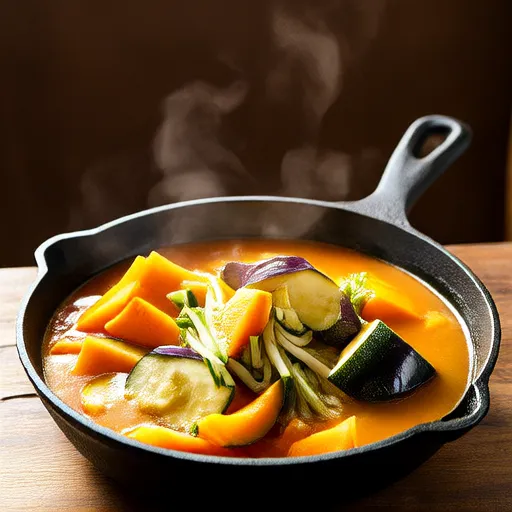 Stufato di verdure con zucca e melanzane