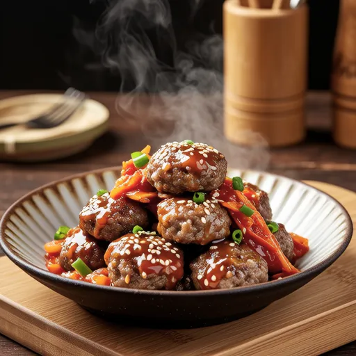 Korean-Style Hamburger with Garlic Chives
