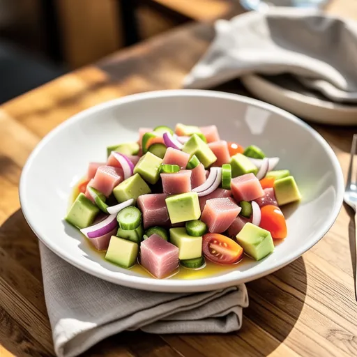 Tuna and Avocado Ceviche Style