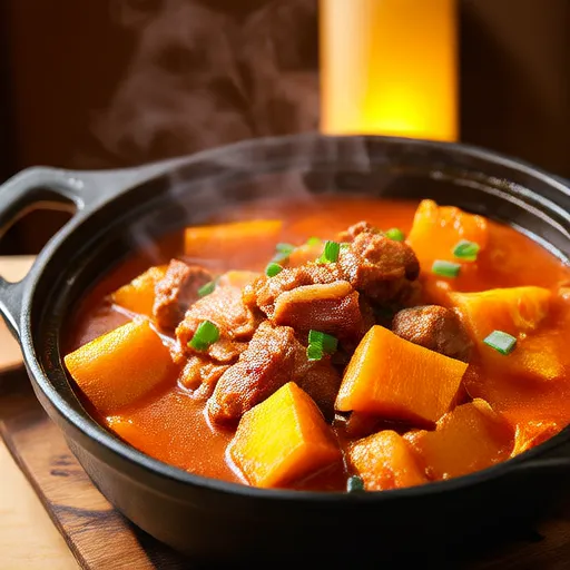 Тушеное мясо со свининой и кабачками