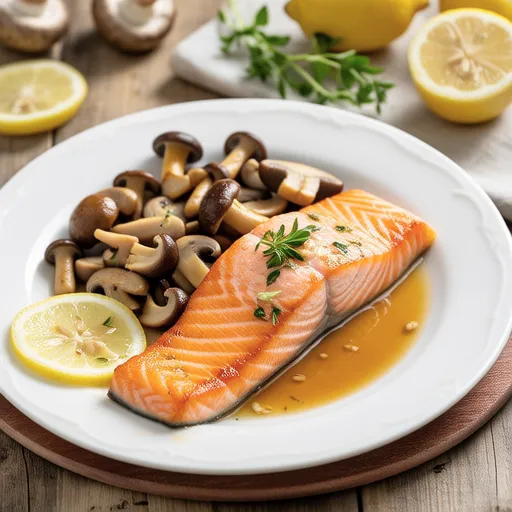 Salmon and Mushroom Lemon Marinade