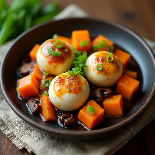 Braised Quail Eggs with Konjac