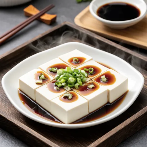 Microwave Tofu with Plenty of Green Onions