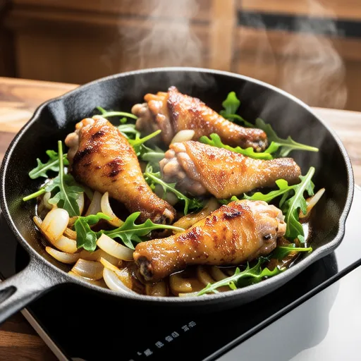 Chicken and Arugula Honey Mustard Stir-fry