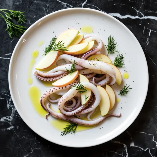 Squid and Apple Carpaccio