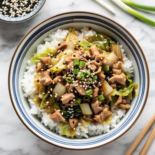 Cabbage Tuna Rice Bowl