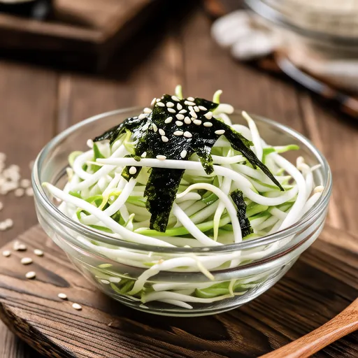 Bean Sprout with Seaweed Mayo Dressing