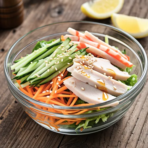Spicy Summer Chicken Breast and Soybean Sprout Salad