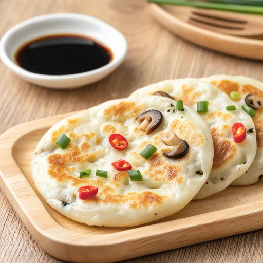 Tuna Enoki Mushroom Pancakes
