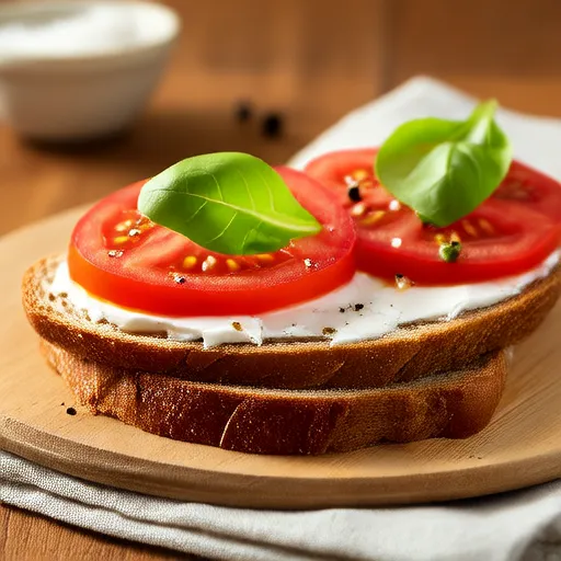 Low-fat Tomato Cheese Sandwich
