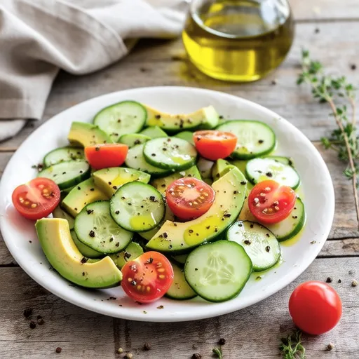 Cucumber and Avocado Mustard Salad