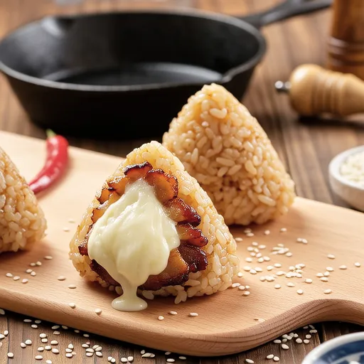 Cheese-Stuffed Meat Wrapped Rice Balls