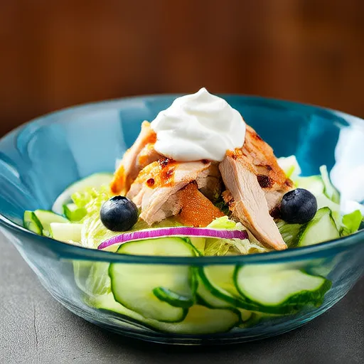 Ensalada de pollo y pepino