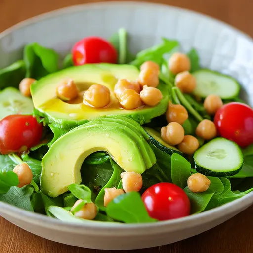 Avocado and Roasted Chickpea Salad
