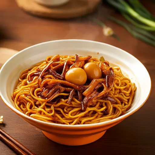 Stir-Fried Noodles with Onion and Egg
