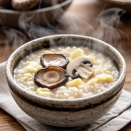 Shiitake Mushroom Egg Porridge