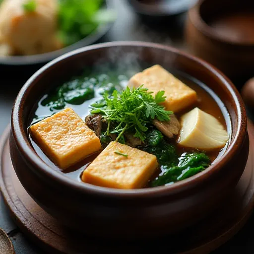 두부와 닭고기 냄비