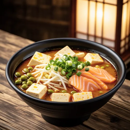 Spicy Miso Salmon Soup