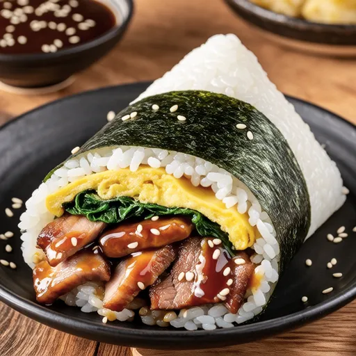 Folded Grilled Meat Onigiri