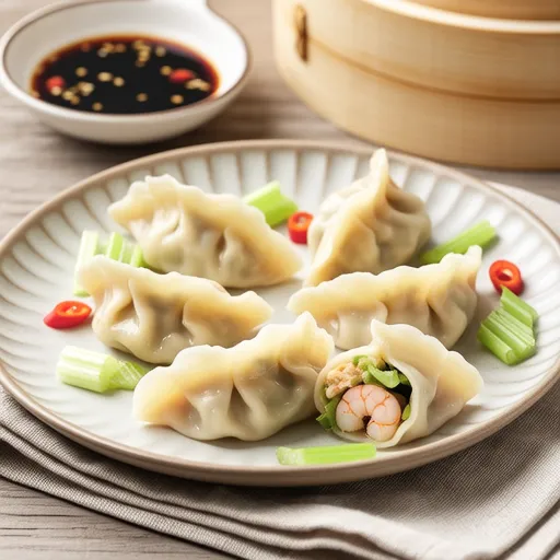 Celery and Shrimp Dumplings