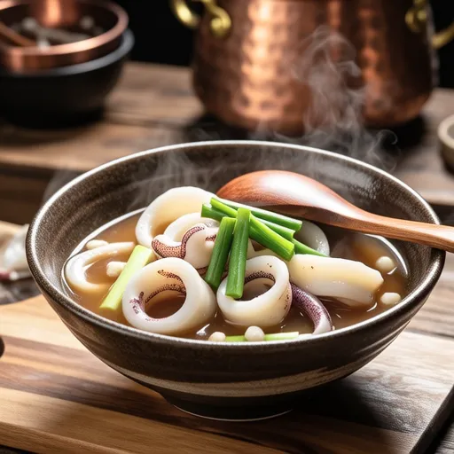 Squid and Onion Miso Stew