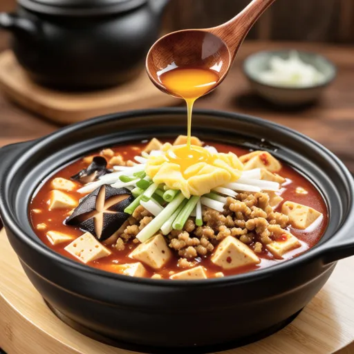 Quick Soft Tofu Stew with Spicy Tuna