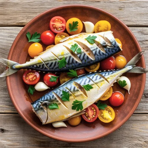 Baked Mackerel and Tomato
