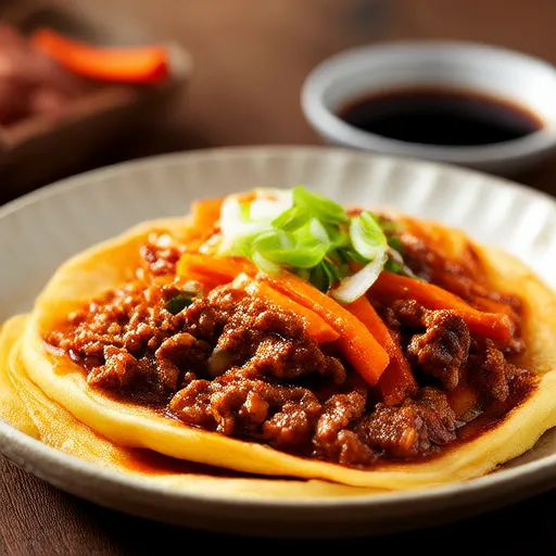 Korean-Style Beef Pancakes with Carrots and Chia Seeds