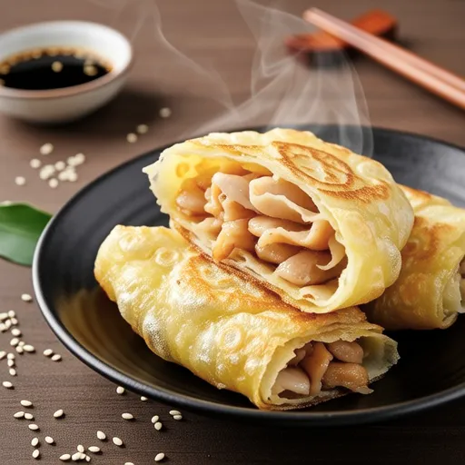 연근과 명태알 팬케이크