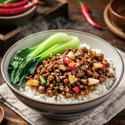 Chinese-style Bok Choy Rice Bowl